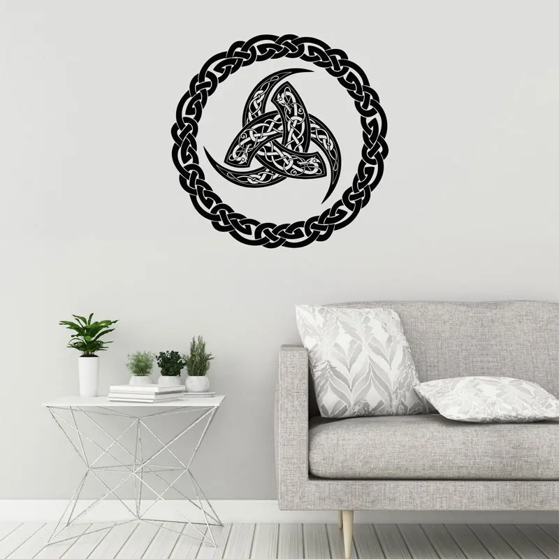 

Ireland Knot Vinyl Home Decor Wall Sticker Celtic Circle Symbol Ornament Window Decals Mural Living Room Bedroom Wallpaper 3774