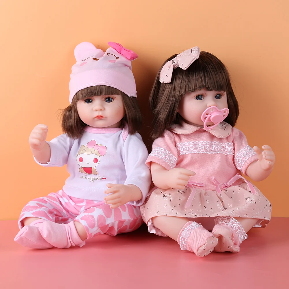 42cm reborn boneca realista recém-nascidos simulação animais do bebê menina esmalte bonecas crianças brinquedo educativo para meninas diy brinquedo presente