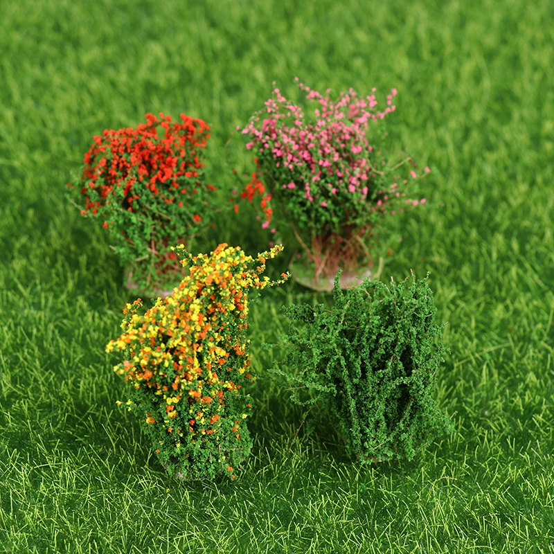 1/12 Dollhouse Miniature Multicolor Flower Bush Green Plant Model Toy Doll House Garden Decoration | Игрушки и хобби