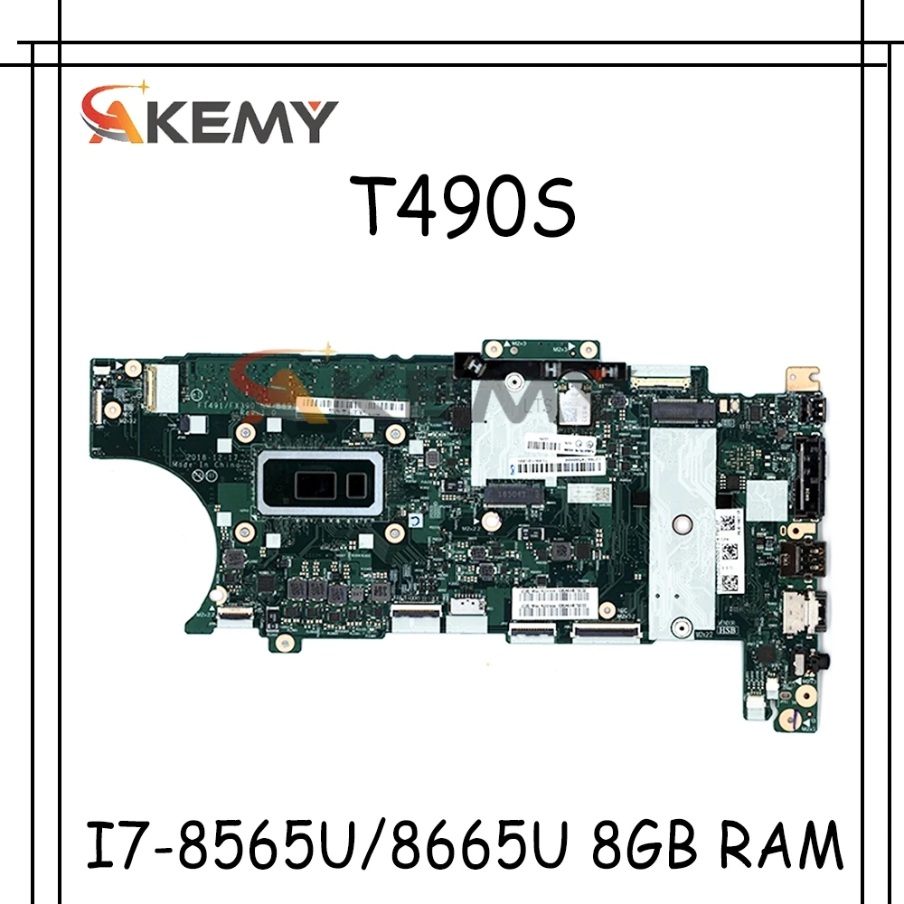 

NM-B891 для ThinkPad T490S Материнская плата ноутбука FT491/FX390 NM-B891 с I7-8565U/8665U 8 Гб оперативной памяти оригинальный 100% полностью протестирована