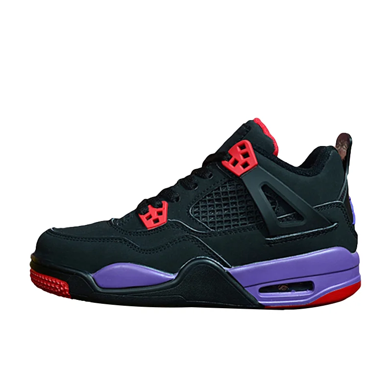2019 г. Ретро 4 AIR JORDAN детский баскетбол обувь с татуировкой Раптор Черный кот белый