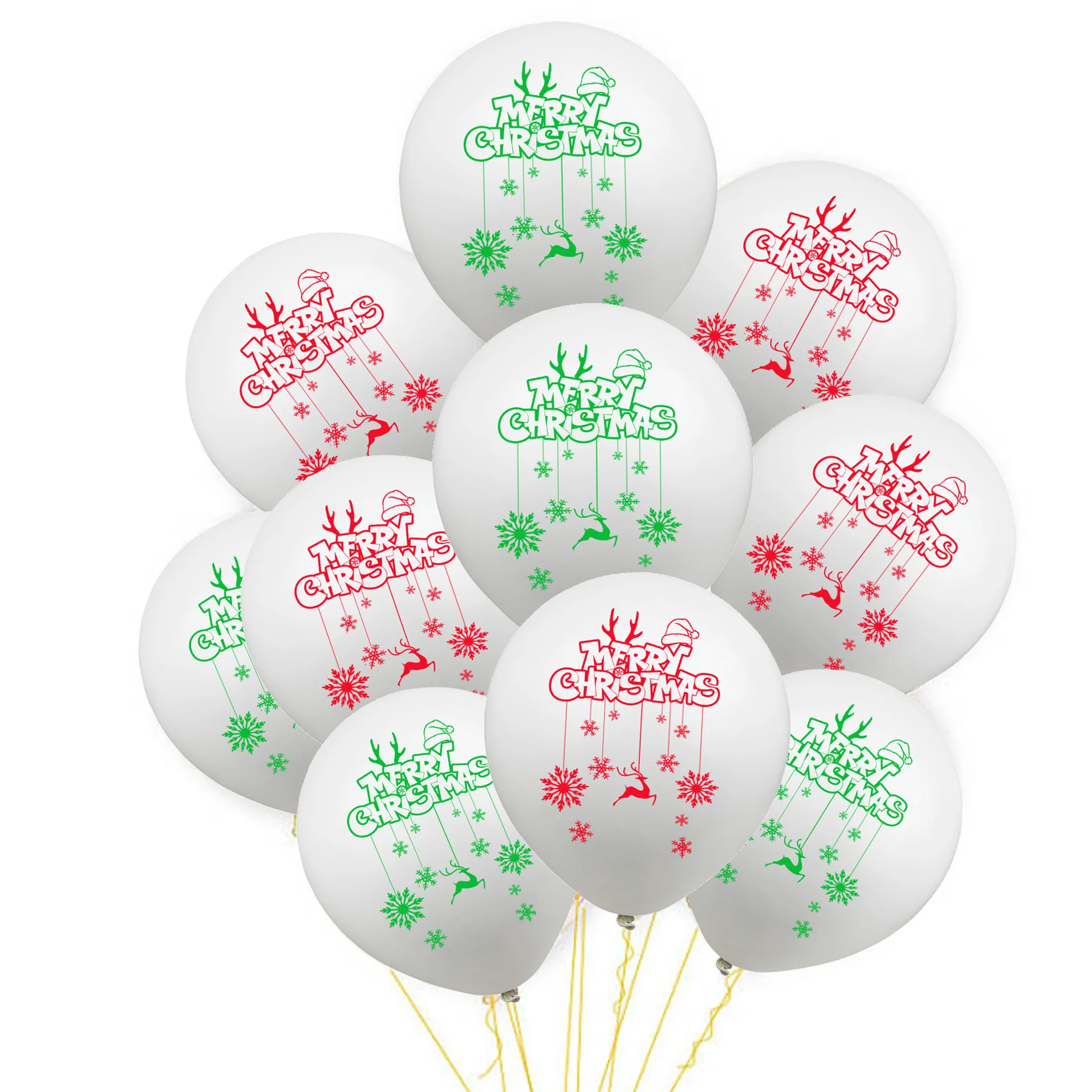 

43Pcs Christmas Santa Claus Elk Latex Balloon 12inch Digit Confetti Baloon 2020 New Year Balloon Kid Child Toy Balloons