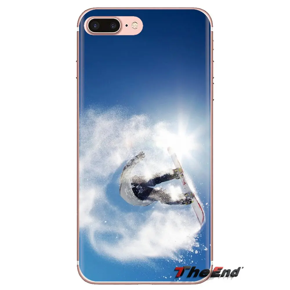 Мягкий чехол Экстремальный Сноубординг спортивный принт для iPhone XS Max XR X 4 4s 5 5S 5C SE 6
