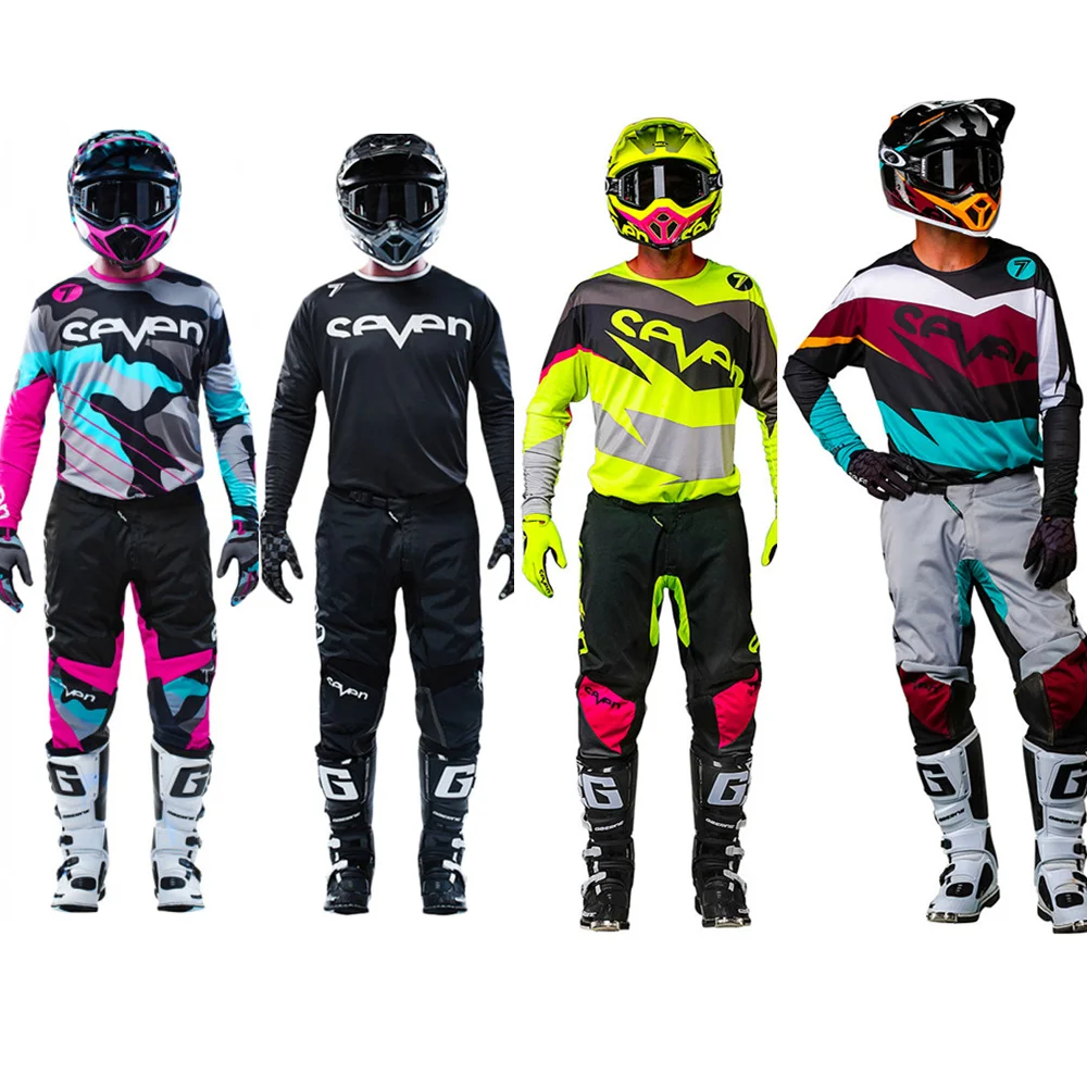 

New 2021 Pink seven enduro motocross jersey and pants mtb mx gear set combo flex air off road flexair motorcycle racing suit