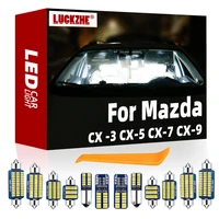 luckzhe canbus for mazda cx 3 cx 5 cx 7 cx 9 cx3 cx5 cx7 cx9 vehicle led interior dome map light license plate light accessories