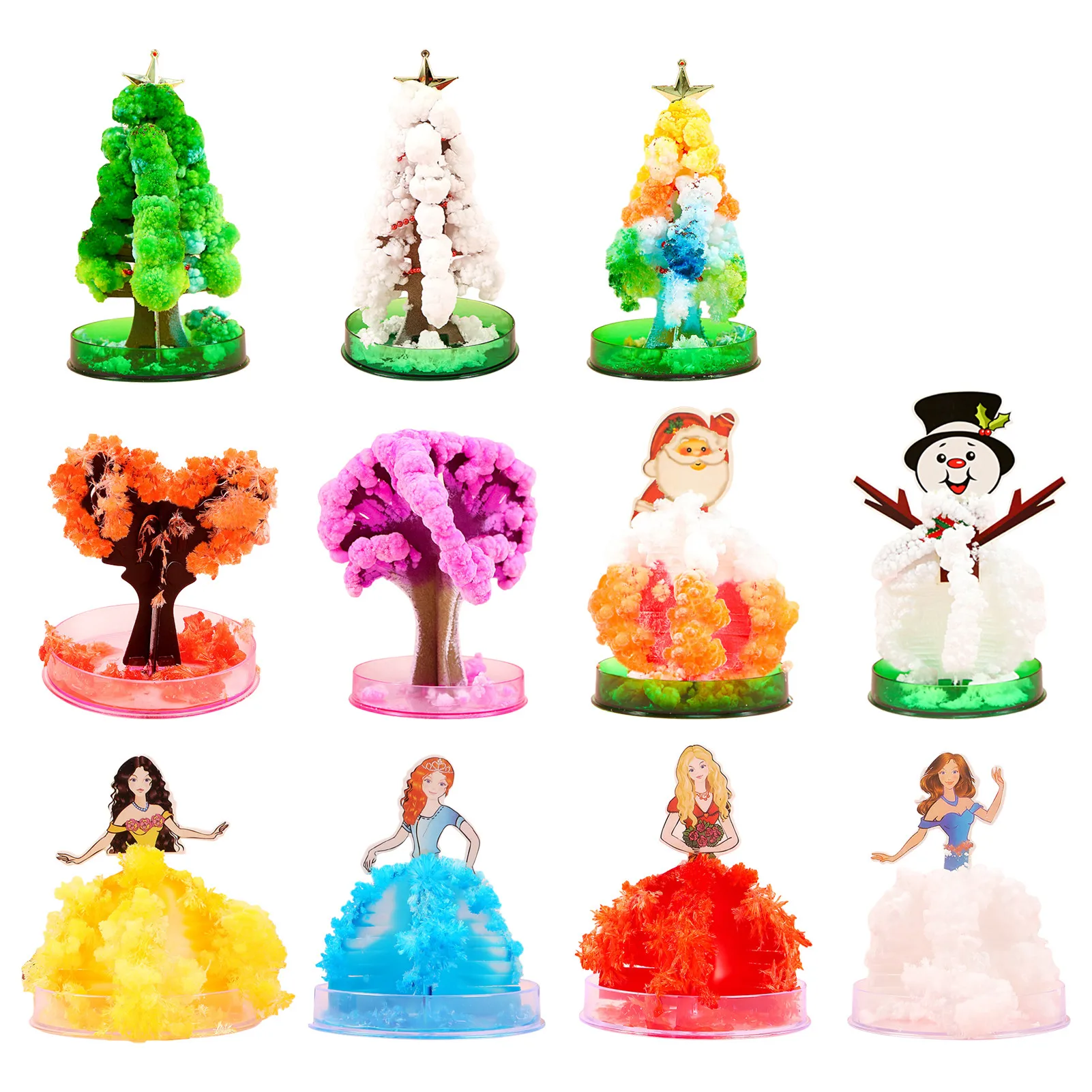 

Magic Growing Christmas Tree Novelty DIY Growing Crystal Activity Kit Ornaments Decoration Tree Toy For Kids Children Gifts