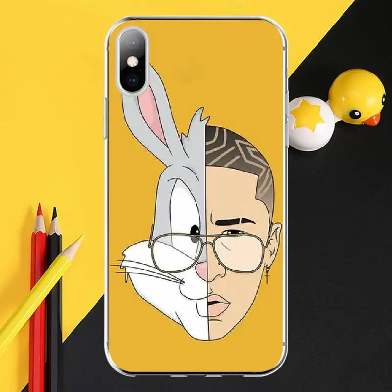 Мягкий резиновый чехол для телефона PENGHUWAN Bad Bunny Maluma Ozuna POP в стиле хип-хоп из ТПУ