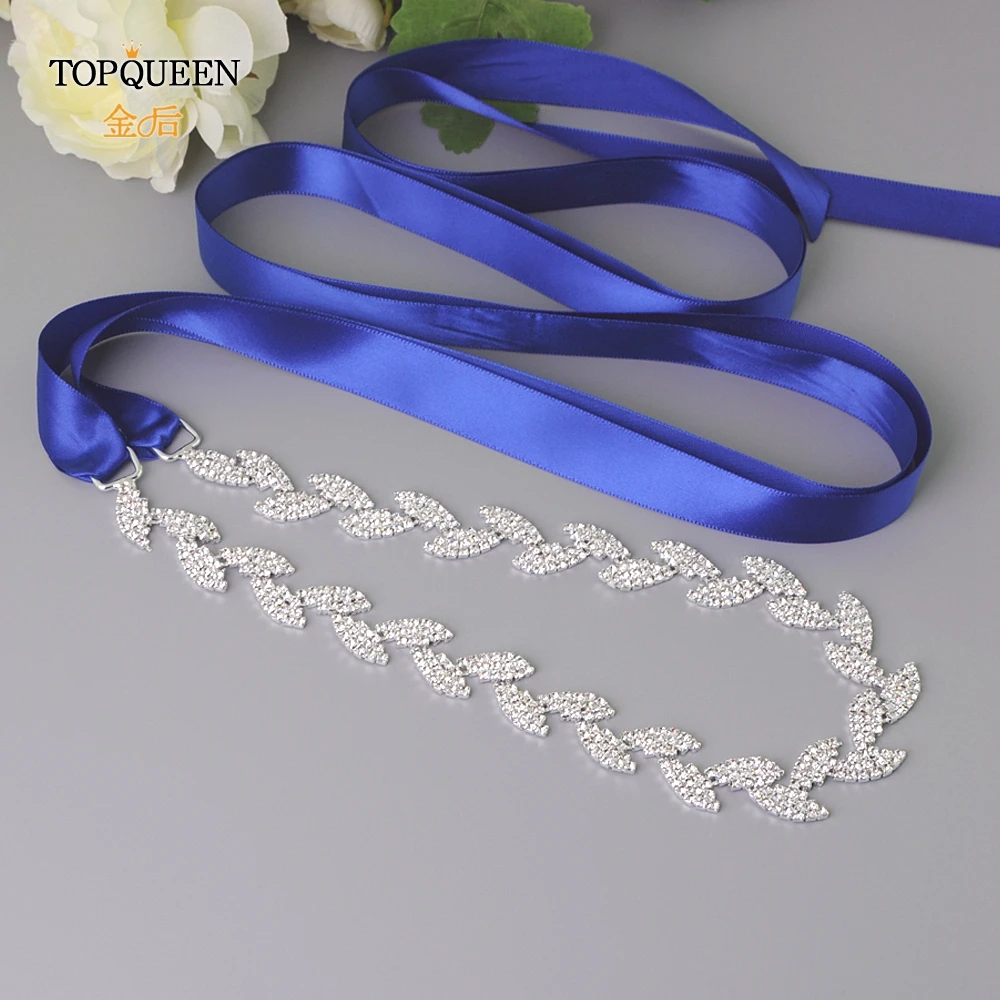 TOPQUEEN S198-S свадебный пояс для невесты свадебный пояс серебряный пояс аксессуары для платья Пояс для невесты свадебные пояса свадебные Ремни