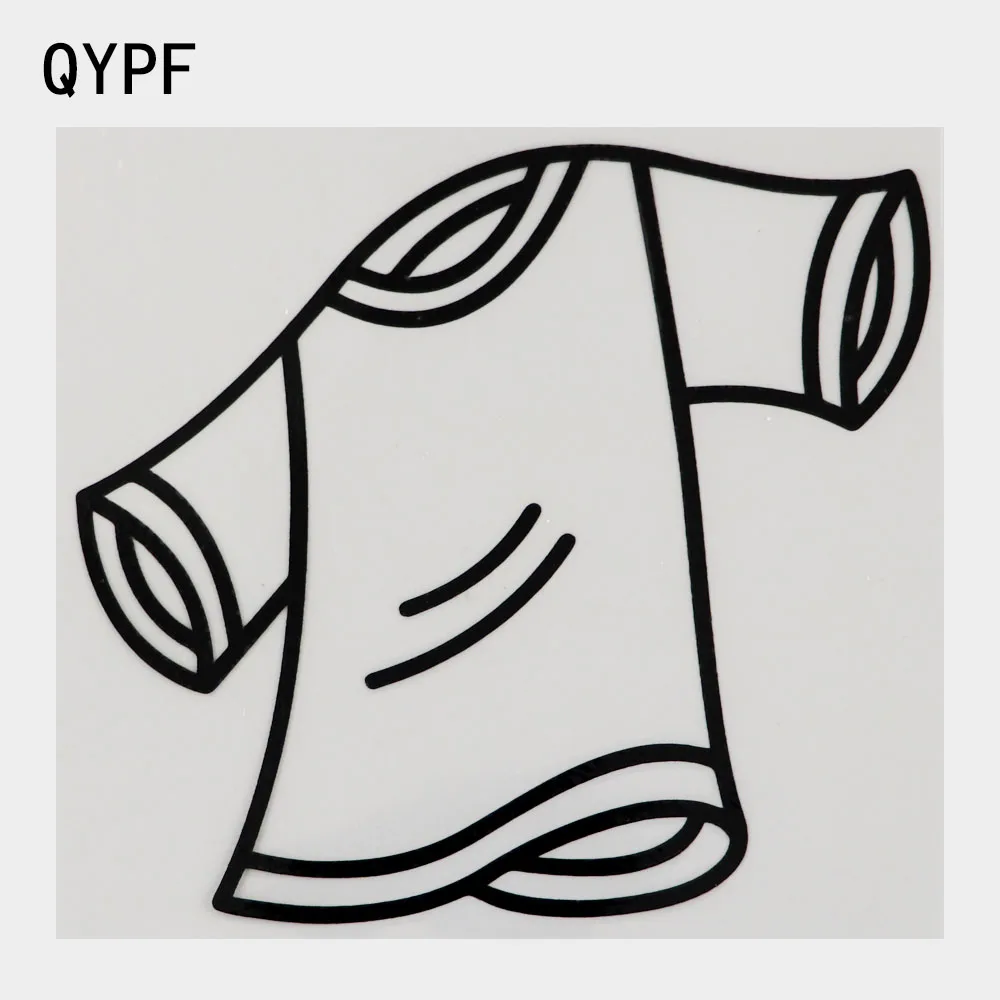 

QYPF 13.4CM×12.1CM Creative Casual Wear T-shirt Silhouette Vinyl Decal Car Sticker Black/Silver 2A-0189