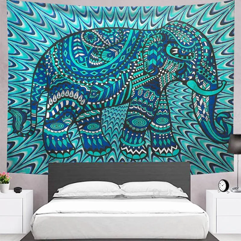 

elephant ride bike tapestry animal wall hanging blanket wall decoration home