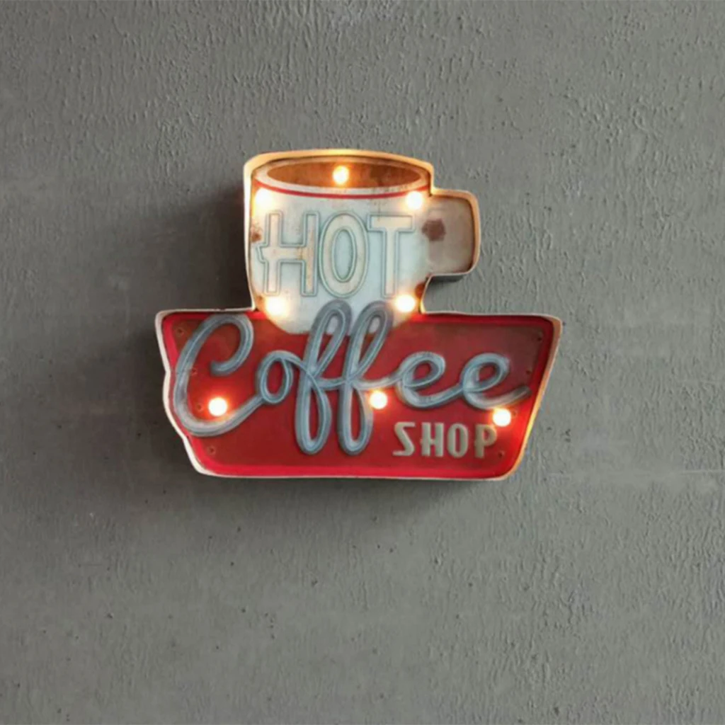 Винтажная металлическая Жестяная Табличка с кофейным узором настенный плакат