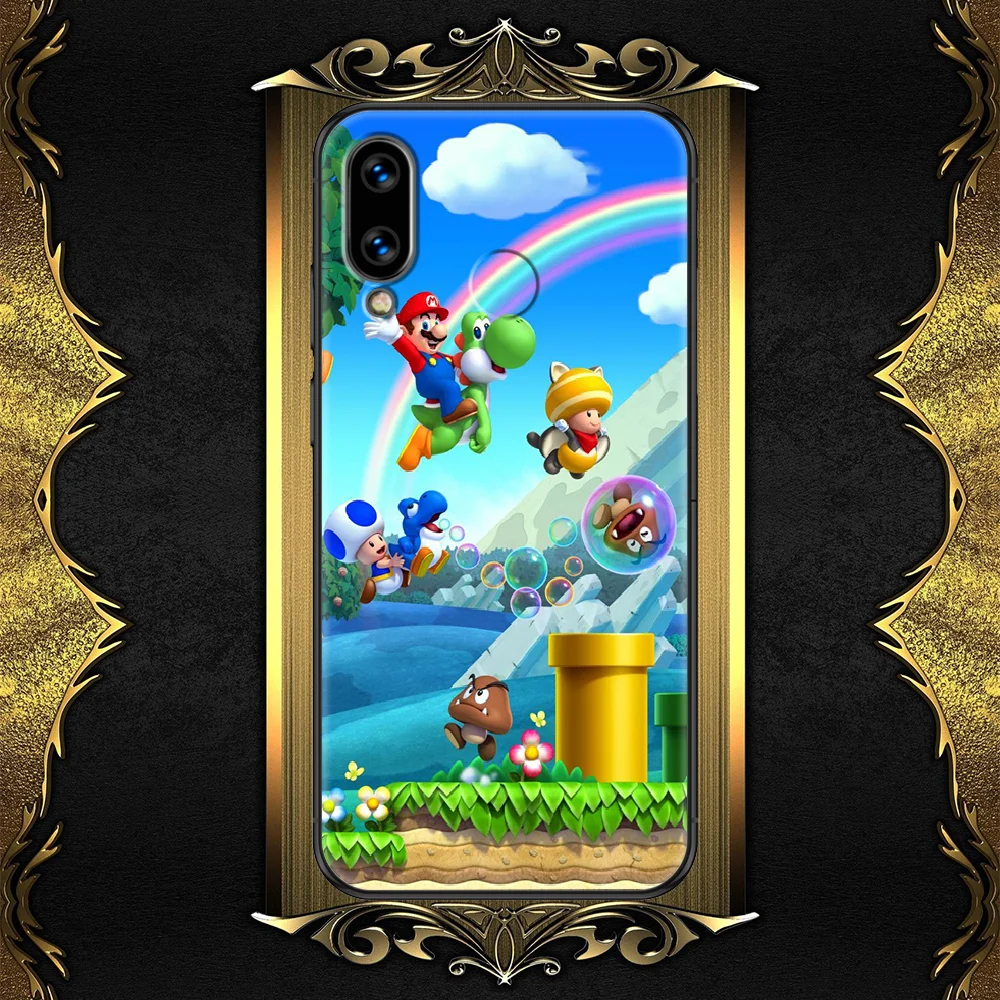 

super game broes marioes-compatible Phone case For Huawei Honor 6 7 8 9 10 10i 20 A C X Lite Pro Play black silicone Etui soft