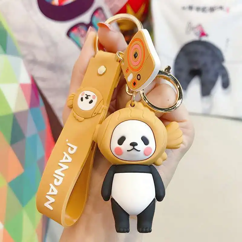 

Cute taiyaki pendant doll car keychain couple bag small school bag ornament