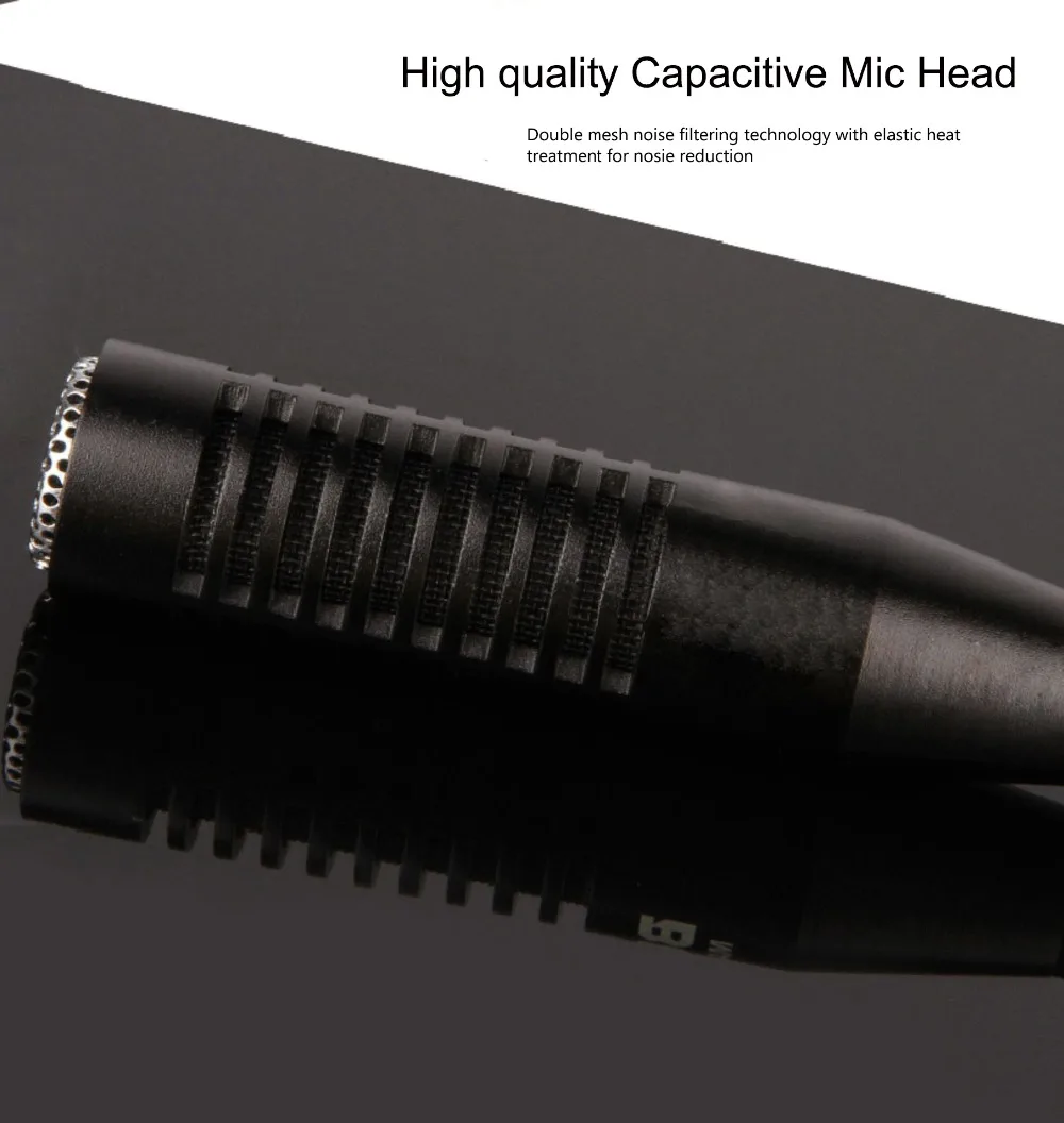 BUB MA-G28 6 м проводной HD Plug And Play микрофон для интервью мобильный телефон видео запись большой конденсаторный микрофон водонепроницаемый