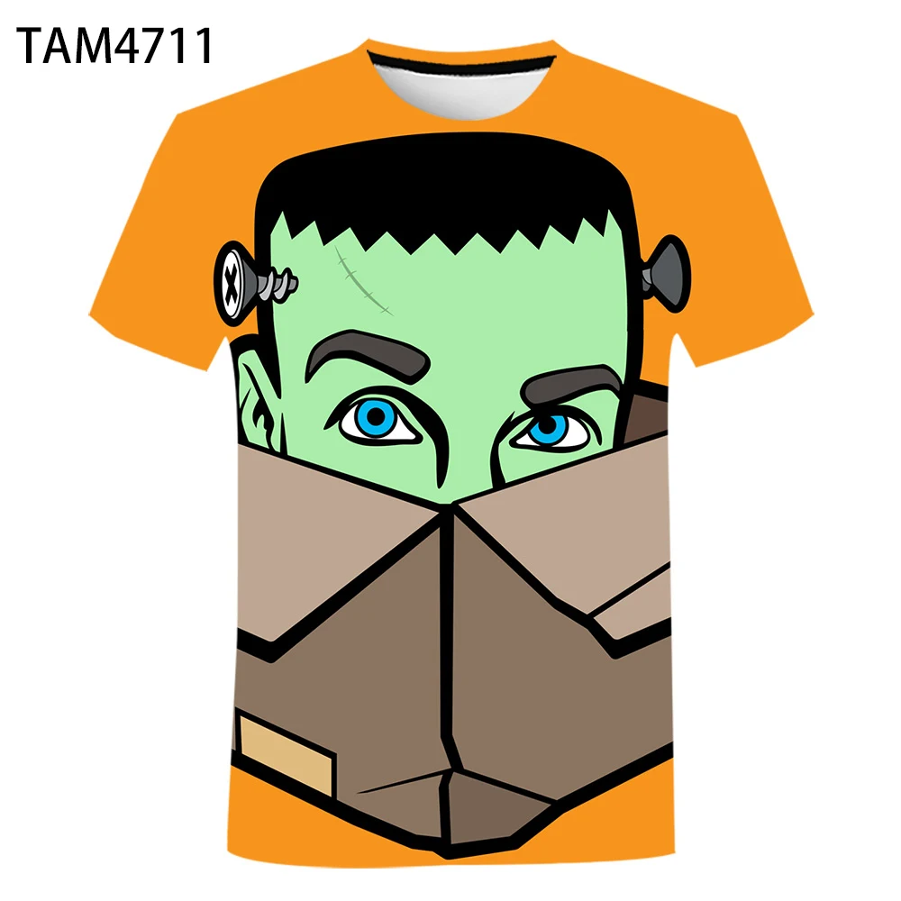 Летняя модная крутая футболка с 3D-принтом Игровых персонажей мужские женские