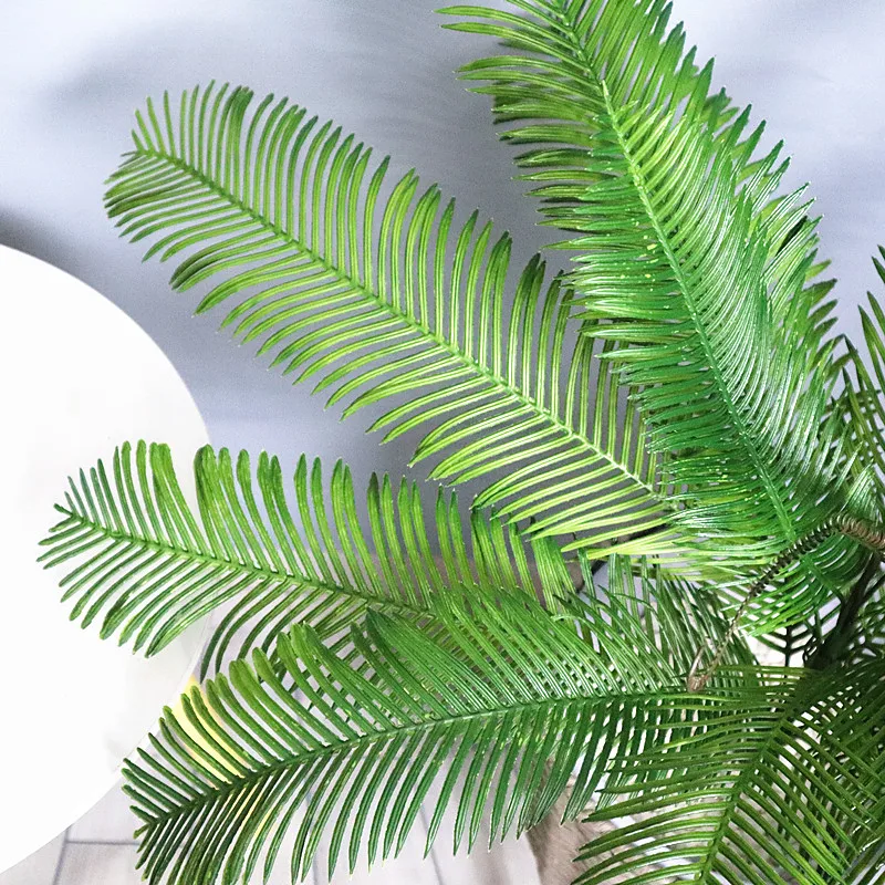 Большие искусственные зеленые растения пластиковое Кованое железное дерево