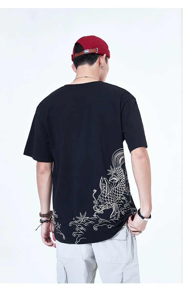 

Men T Shirt 100% Cotton Streetwear men's T-shirt CHINESE STYLES Summer Short Sleeve Brand Harajuku Hip Hop Tshirt Fashion Brand
