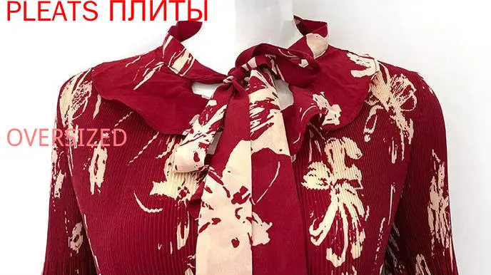 

Miyake Pleated French Red Dress Spring and Summer 2021 New Style Comfortable Waist Thin A-line Long Dress Elegant Vestido Pleats