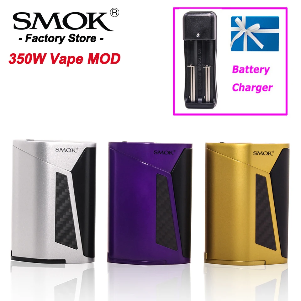SMOK GX350 мод 350 Вт TC VW Vape мод электронная сигарета испаритель 510 коробка мод 18650 батарея TFV16 бак Подарочное зарядное устройство