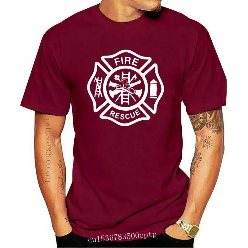 

Firefighter Paramedic Emt Fire Rescue Thin Red Line Department 2020 New Arrive Men T-Shirt Casual Man Tees Funny T Shirts