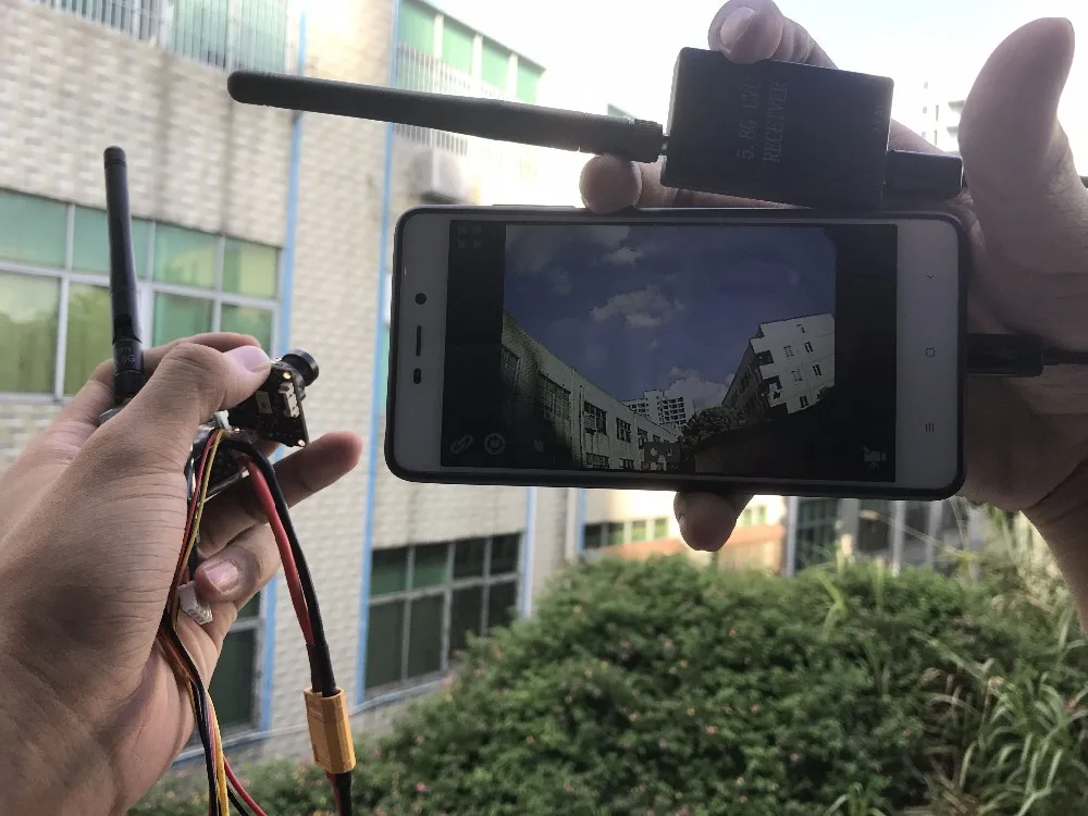 Готовый к использованию 5 8G FPV UVC приемник видео Downlink OTG VR Android телефон + 600 мВт