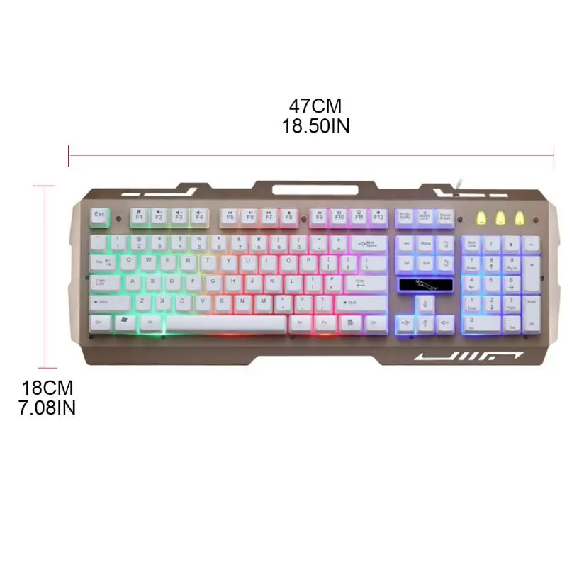 

Wired USB RGB Gaming Keyboard Colorful LED Backlit Desktop Computer Gaming Keyboad Cool Lighted Laptop Gaming Keypad