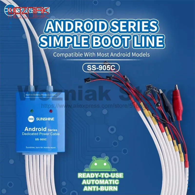 SS-905C кабель питания Android одна кнопка загрузки управления линии для huawei Xiaomi samsung Meizu OnePlus OPPO анти-ожога тестовая линия