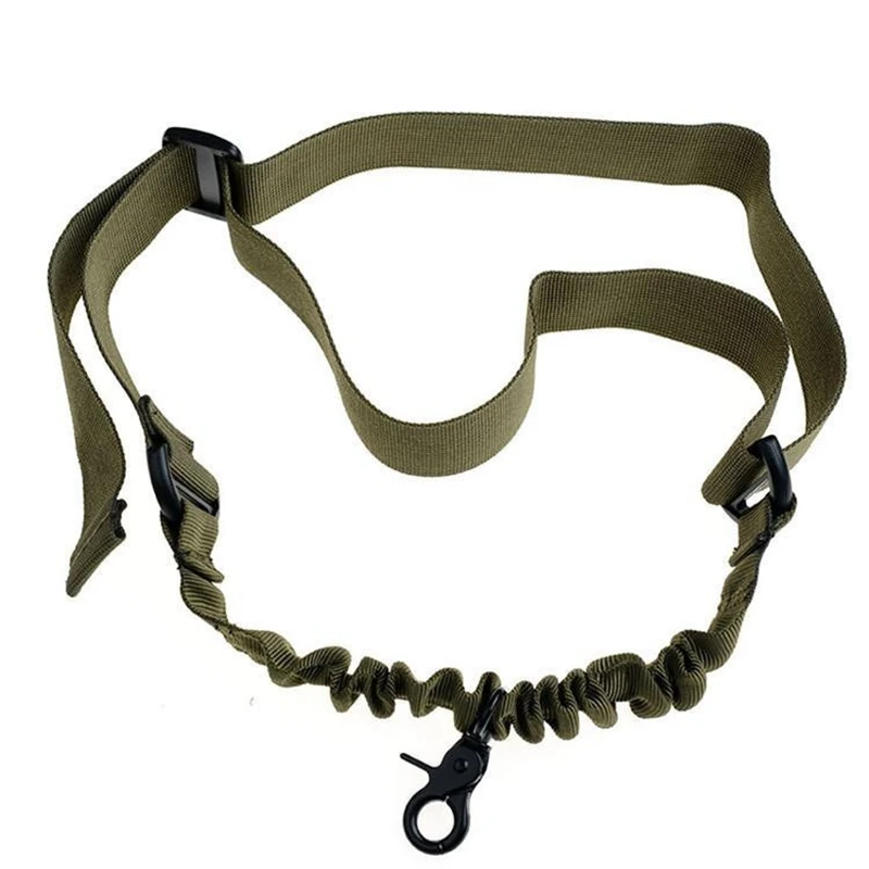 Tactical Hunting Single one Point Adjustable Bungee Rifle Gun Sling System Strap Hook Airsoft QD Shooting hunting Gear | Спорт и