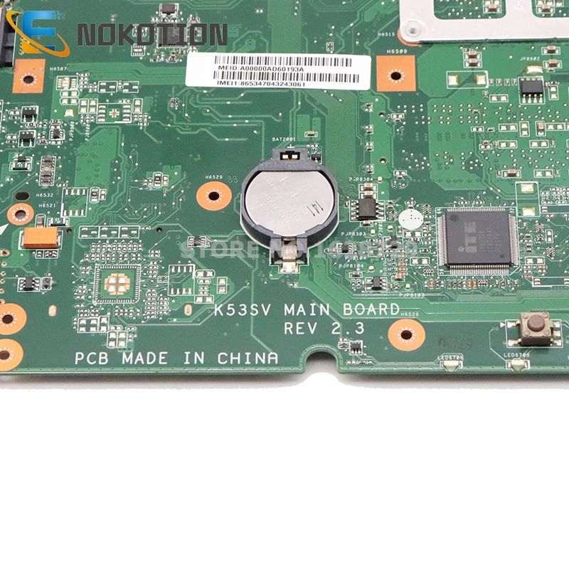 Материнская плата NOKOTION для ноутбука Asus K53S X53S A53S K53SV REV 2 3 материнская ПК HM65 DDR3 GT520M