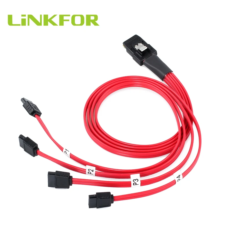 LiNKFOR 2 шт. Mini 10 Гбит/с SAS SFF 8087 36Pin до 4 SATA 7Pin HDD жесткий разделитель дисков кабель