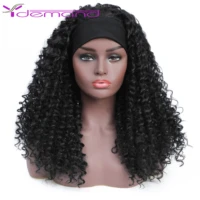 y demand kinky curly wig 18inch long synthetic hair wig for black women kinky curly headband wig affordable natural hair wig