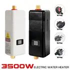 Электрический мини-водонагреватель, 220 В, 3500 Вт, 3 секунды, мгновенный нагрев, внутренний душ, безрезервуарный водонагреватель, кухонный смеситель, водонагрев