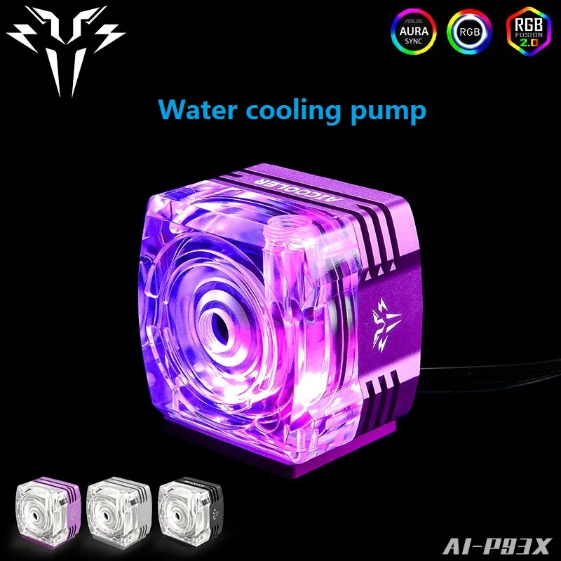 Syscooling P93X liquid cooling pump DC 12V 1300L/H support PWM with RGB for water cooling system