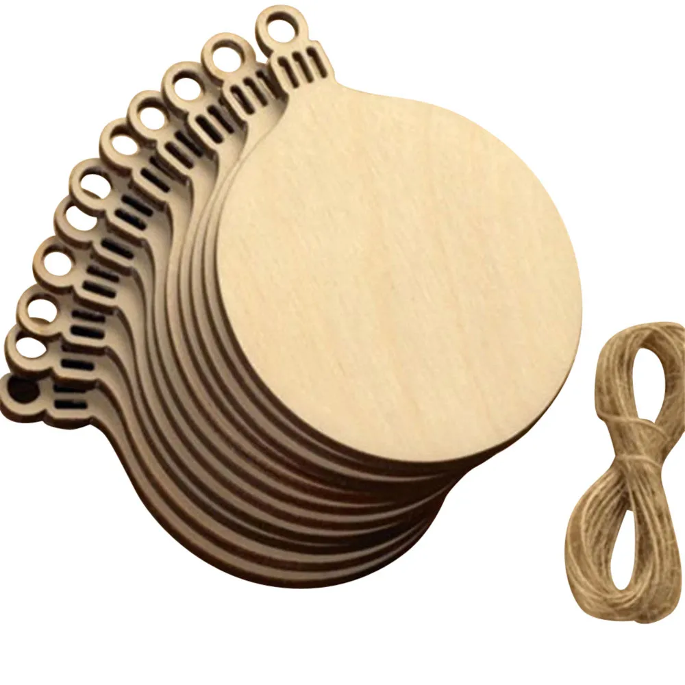 10 шт. деревянная подвесная табличка Рождественский Декор елочные Подвески