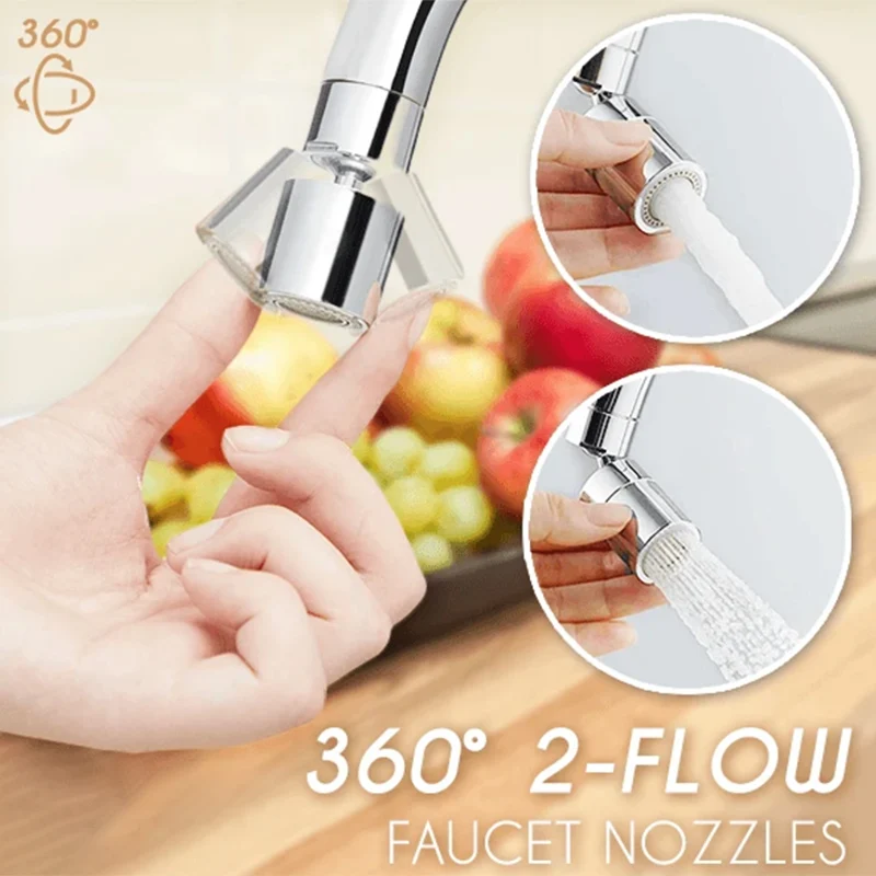 

Any Angle Swivel 2-Flow Faucet Nozzle Dual Function with 2 Ball Joint for Kitchen Bathroom B99