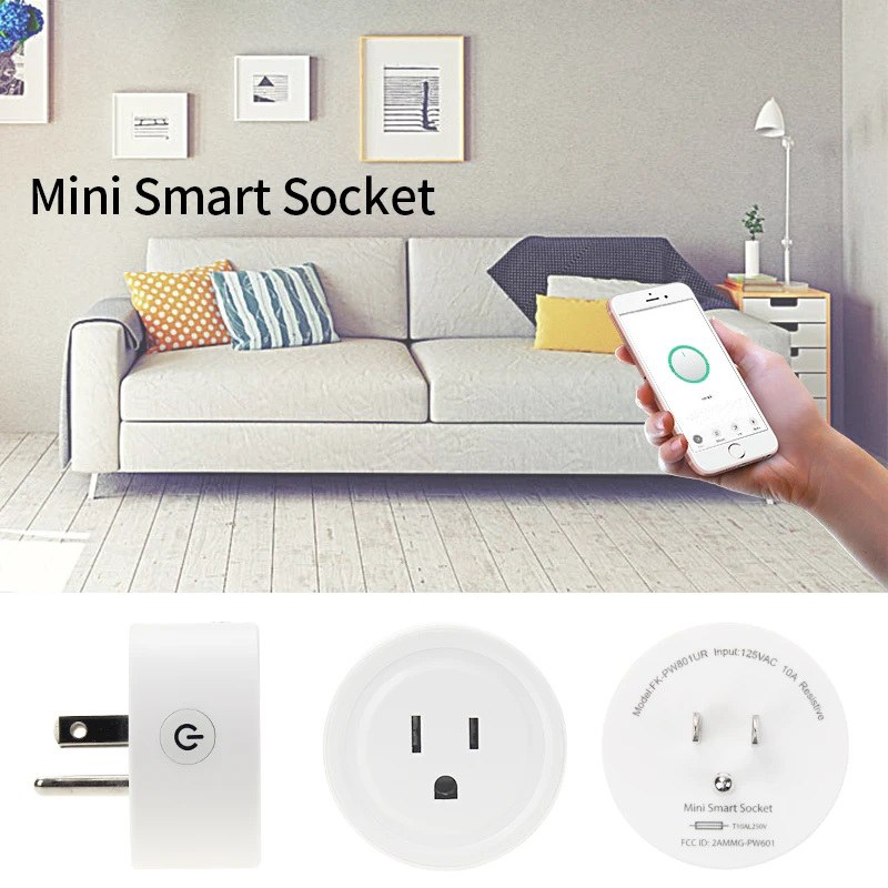 FrankEver Лидер продаж США мини умная розетка 10A Wi-Fi Разъем синхронизации переключатель Голосовое управление работа с Alexa Google помощник