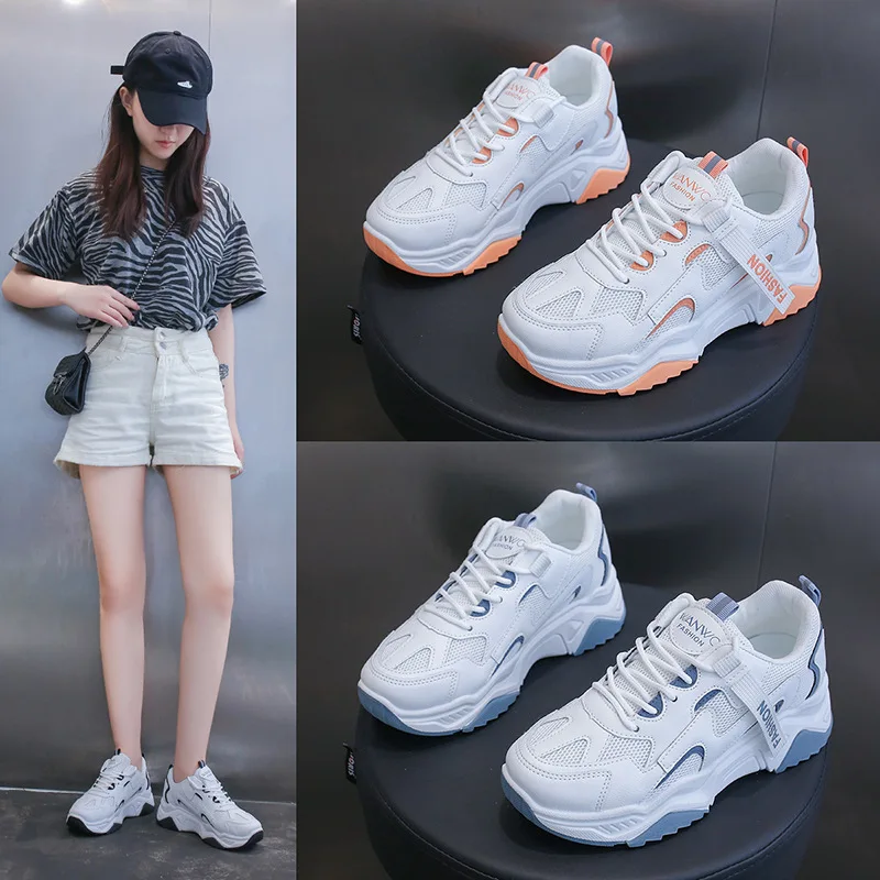 

Korean version of the old women's shoes mesh surface 2021 autumn and summer new casual breathable student running sneakers