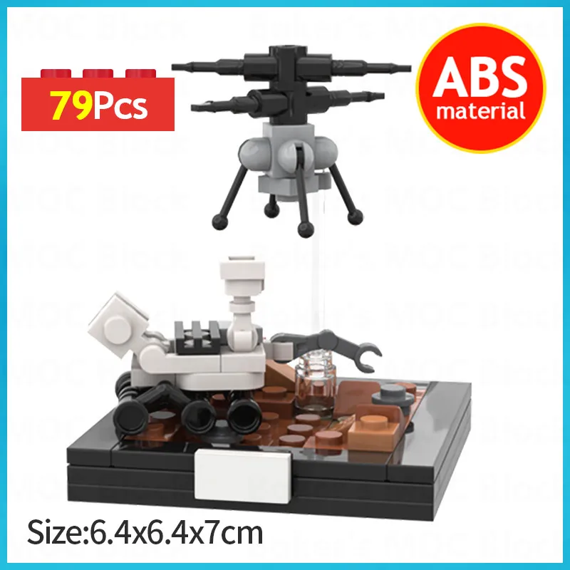 

79PCS MOC Mars Vignette Building Blocks Car Model Assembly Construction Educational Toys Bricks For Kids Creative DIY Xmas Gifts