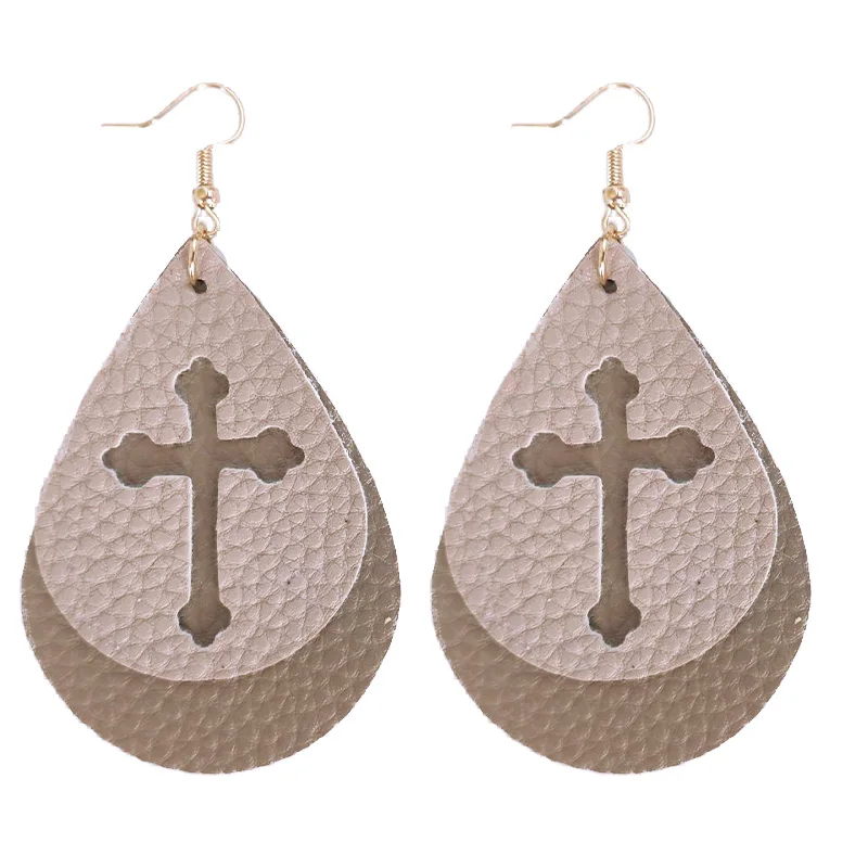 Cpop леопардовые серьги из искусственной кожи для женщин новинка кожаные