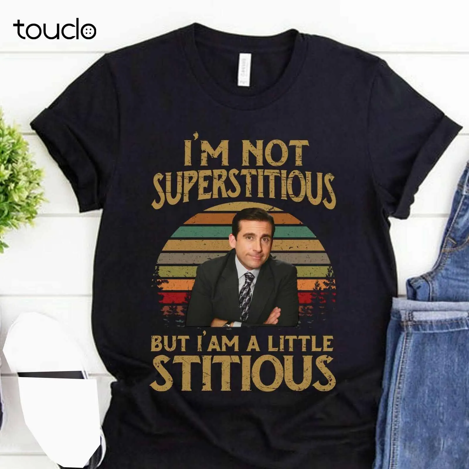 

I'm Little Stitious Not Superstitious Shirt Michael Scott The Office