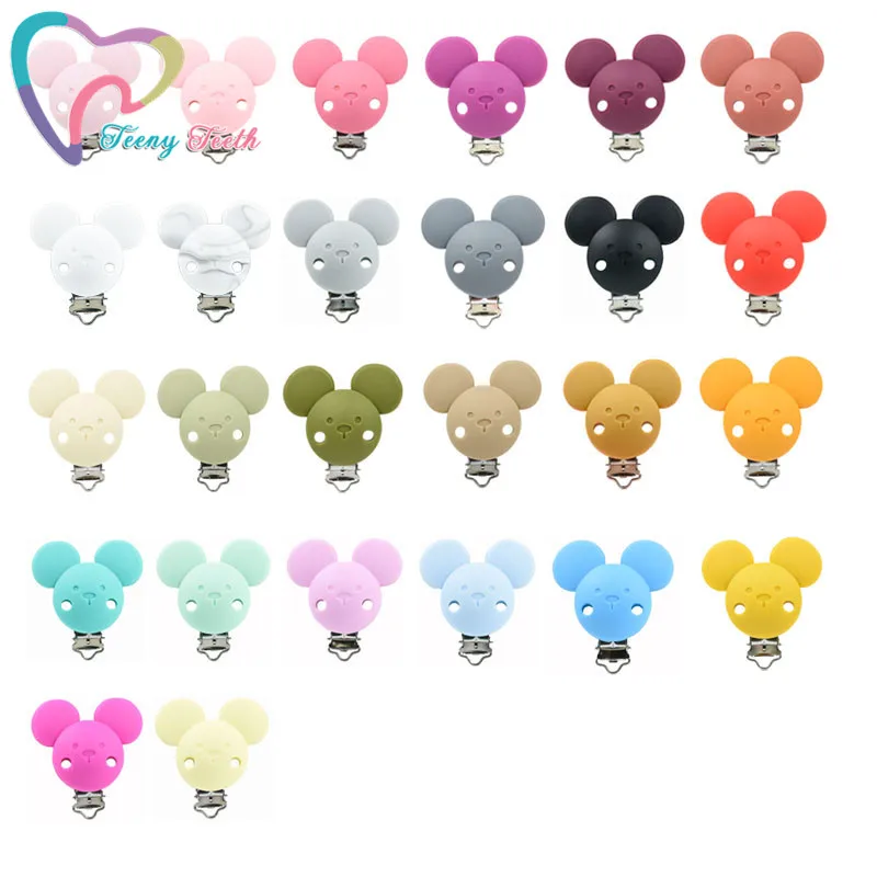 50 шт. силиконовые зажимы для прорезывателя зубов|Ювелирная фурнитура и