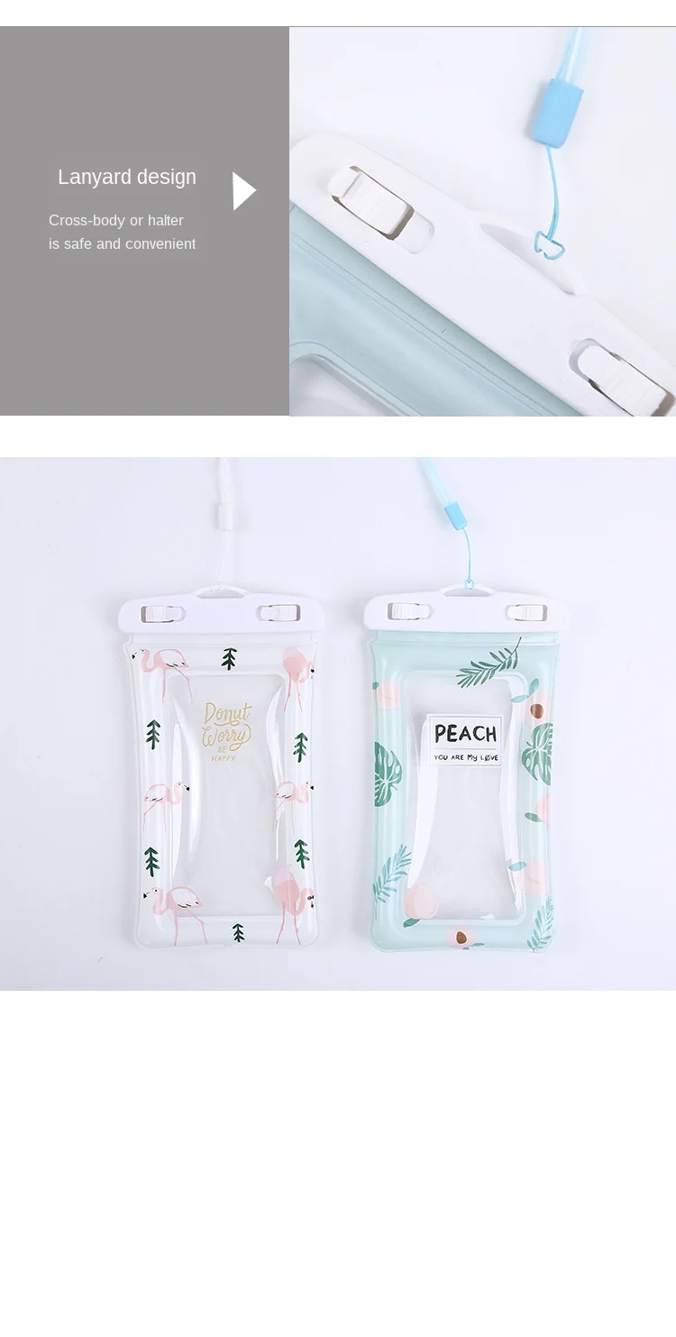 

Floating Air Bag Inflatable Waterproof Cellphone Bag Touch Screen Swimming Transparent Waterproof Phone Bag Mobile Waterprock132