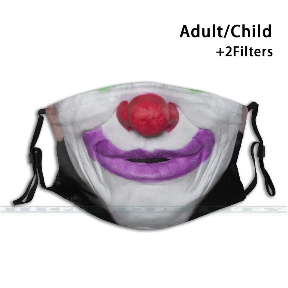 

Pickles The Carnie - Circus Clown Fashion Print Reusable Funny Pm2.5 Filter Mouth Face Mask Cfx Composite Effects