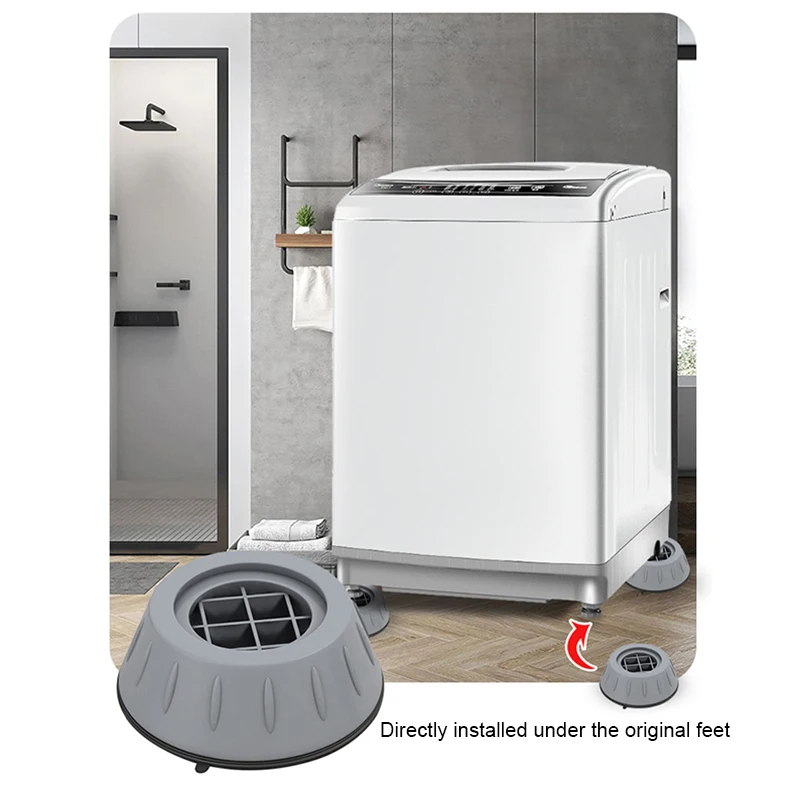 

2021 General Furniture Heightening Pad 4Pcs Shockproof Silicone Duty Riser Sofa Foot Pad Antislip for Refrigerator @LS