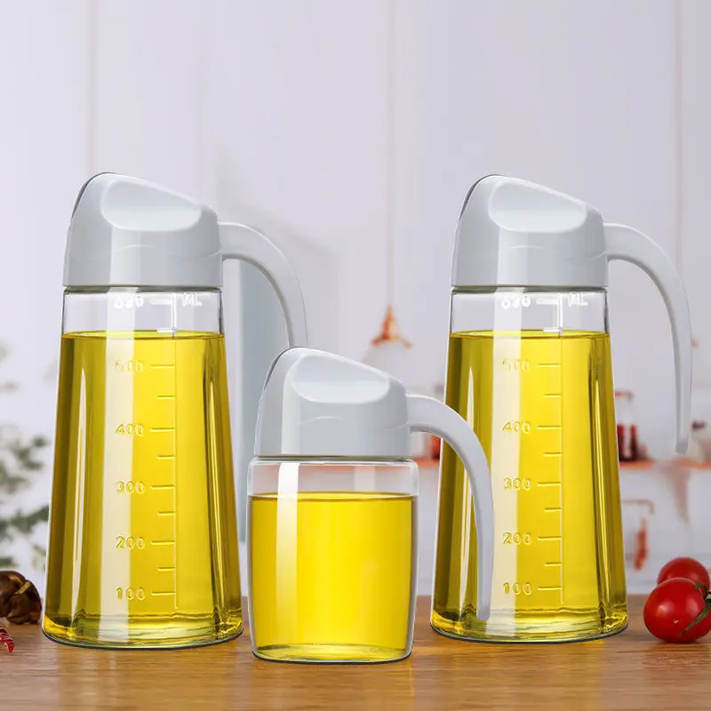 

Automatic Opening and Closing Glass Oil Pot for Household Kitchen, Oil Filling, Oil Pouring, Leak Proof