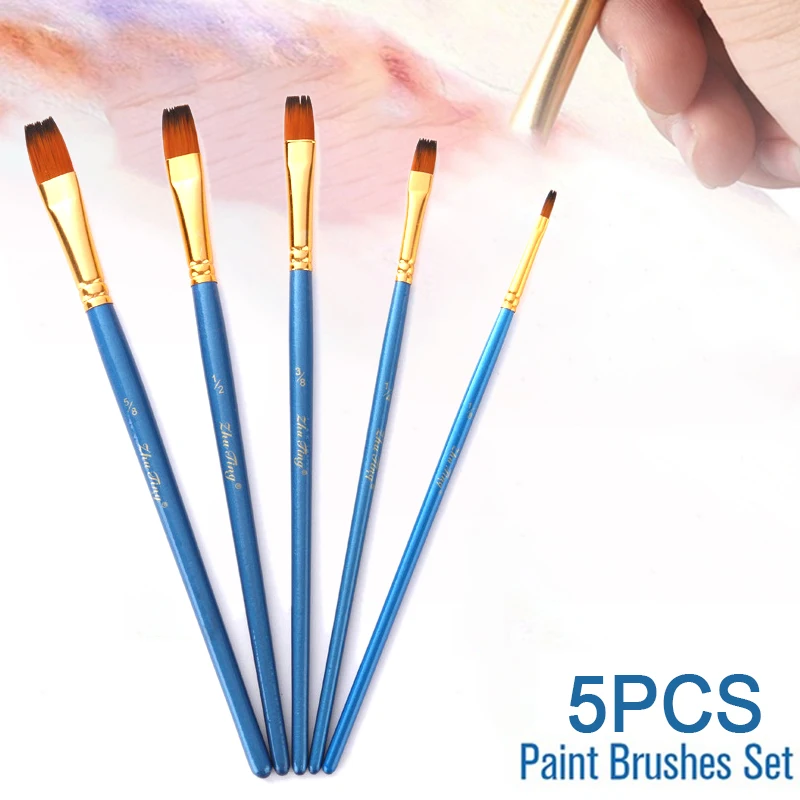 5 шт. нейлоновая кисть для рисования художника профессиональная Акварельная
