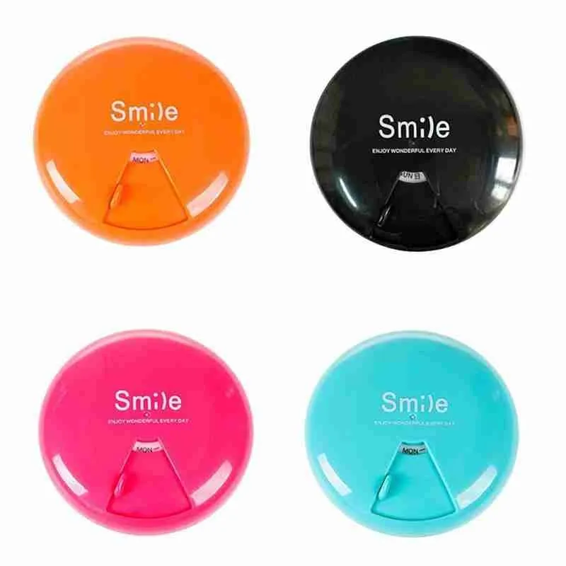 

Medicine Box Organizer Pill Box Splitters Organizer Round Multifunctional portable Travel Pill Box Organizer Medicine Tablet