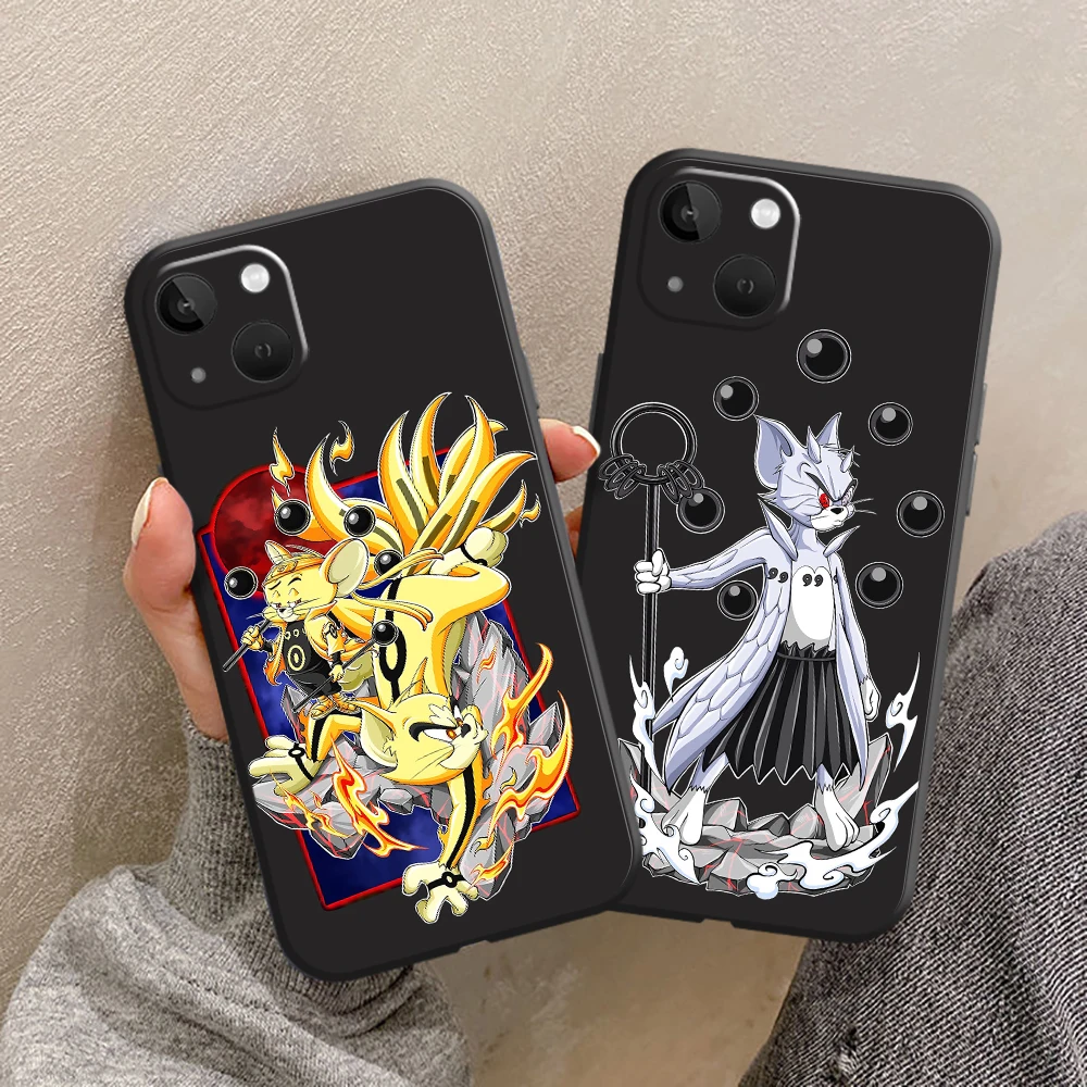 

Case for iPhone 13 12 Pro Max Mini 11 Pro Max XS Max XR Cartoon Tom Jerry COS Phone Soft Couqe Funda for 8 7 6S 6 Plus SE 2020