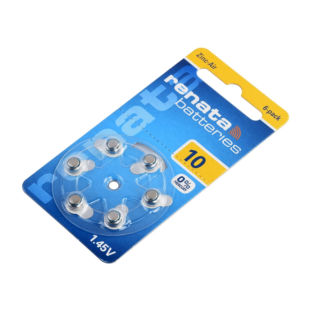 

12 Pcs A10 PR70 B010 B20PA 10HP DA10H DA10N AC230E AC10 1.45V Zinc Air Battery Button Cell 10DS For Hearing Aid
