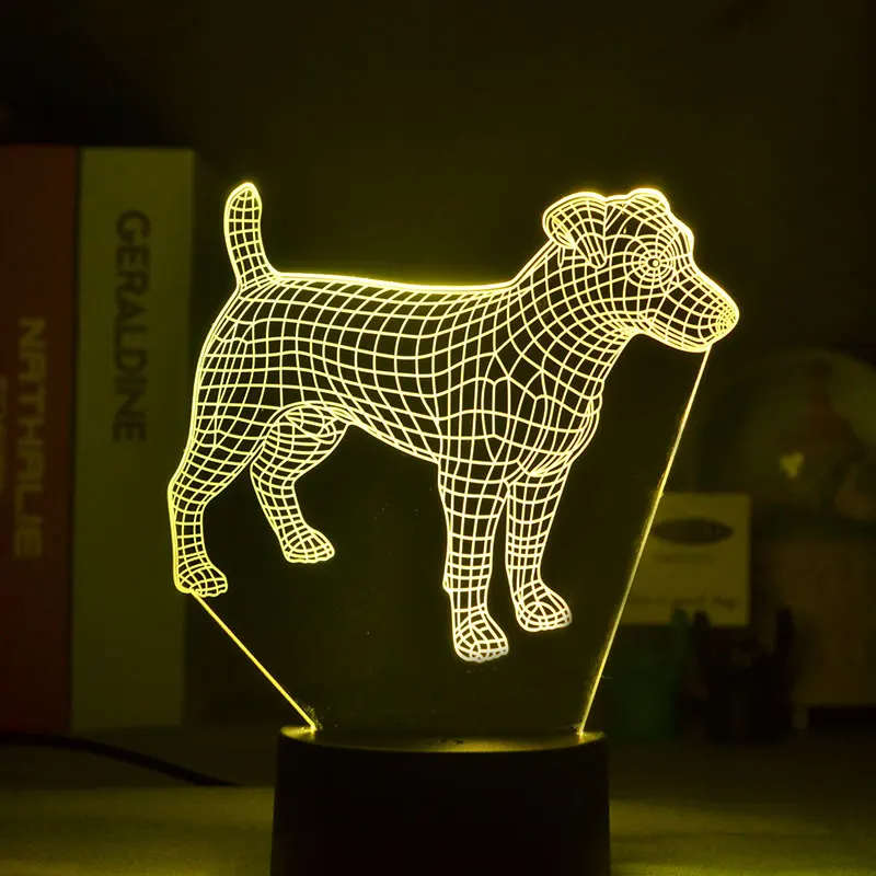 

3D ночной Светильник Qute Dog Mobile, Bluetooth, аудио, смарт-приложение, 16 цветов, Дополнительная лампа, персонализированный сенсорный датчик, можно нас...